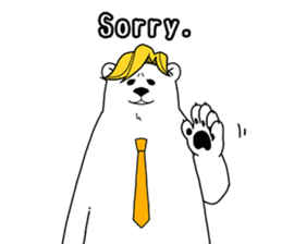 Apologize polar bear sticker #4061541