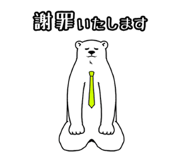 Apologize polar bear sticker #4061559