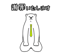 Apologize polar bear sticker #4061559