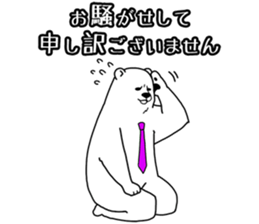 Apologize polar bear sticker #4061569