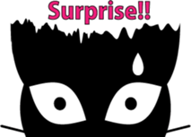 Black cat "Daikichi" sticker #4061819