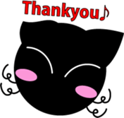 Black cat "Daikichi" sticker #4061824