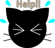 Black cat "Daikichi" sticker #4061836