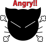 Black cat "Daikichi" sticker #4061838