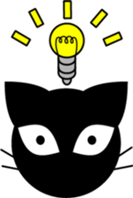 Black cat "Daikichi" sticker #4061840