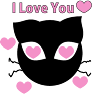 Black cat "Daikichi" sticker #4061841