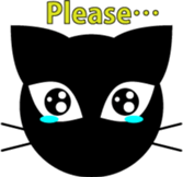 Black cat "Daikichi" sticker #4061842