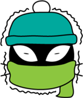 Black cat "Daikichi" sticker #4061843