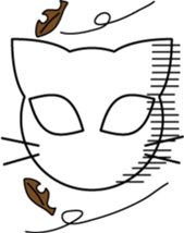 Black cat "Daikichi" sticker #4061846