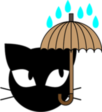 Black cat "Daikichi" sticker #4061851