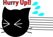 Black cat "Daikichi" sticker #4061852