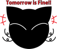 Black cat "Daikichi" sticker #4061854