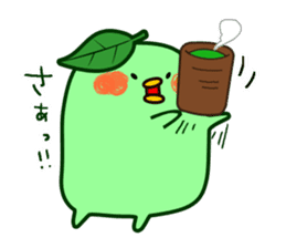 Green tea fairy "Ochappoi". sticker #4062933