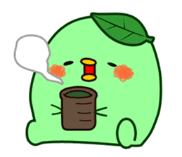 Green tea fairy "Ochappoi". sticker #4062934