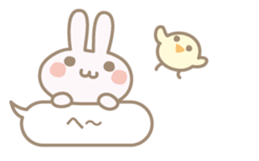 Feeling of a small rabbit sticker #4063256