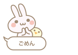 Feeling of a small rabbit sticker #4063265