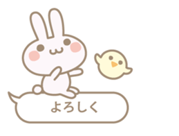 Feeling of a small rabbit sticker #4063293