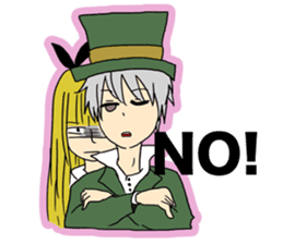 No motivation Alice sticker #4064662