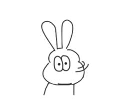 Thick rabbit7 sticker #4064840