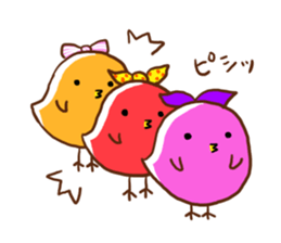 colorful chick sticker #4065108