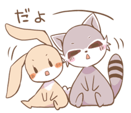 LOVE!Raccoons&Rabbit 2 sticker #4065616