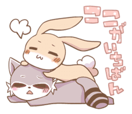 LOVE!Raccoons&Rabbit 2 sticker #4065618