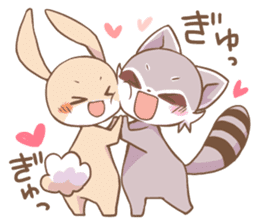 LOVE!Raccoons&Rabbit 2 sticker #4065623