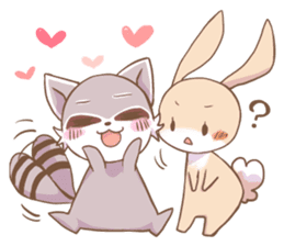 LOVE!Raccoons&Rabbit 2 sticker #4065626