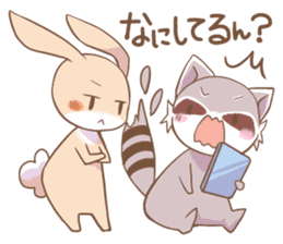 LOVE!Raccoons&Rabbit 2 sticker #4065627