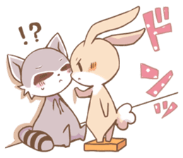 LOVE!Raccoons&Rabbit 2 sticker #4065628