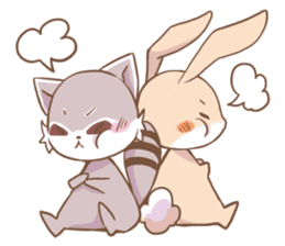 LOVE!Raccoons&Rabbit 2 sticker #4065629