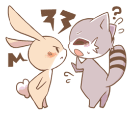 LOVE!Raccoons&Rabbit 2 sticker #4065630