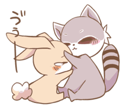 LOVE!Raccoons&Rabbit 2 sticker #4065632