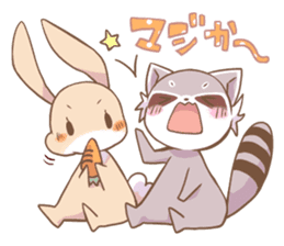 LOVE!Raccoons&Rabbit 2 sticker #4065635