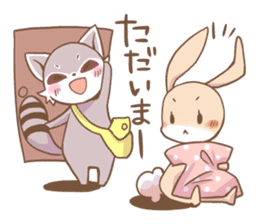 LOVE!Raccoons&Rabbit 2 sticker #4065651