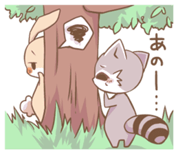LOVE!Raccoons&Rabbit 2 sticker #4065654