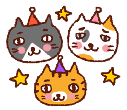 3 gatos sticker #4067296