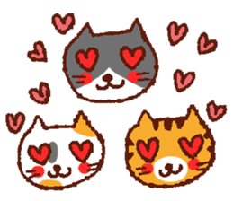 3 gatos sticker #4067327