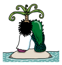 Man of the solitary island sticker #4067534