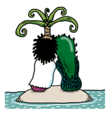 Man of the solitary island sticker #4067534