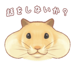 Lovely tiny hamsters and humorous hammy sticker #4069696