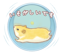 Lovely tiny hamsters and humorous hammy sticker #4069699