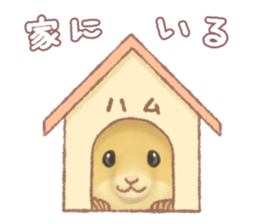 Lovely tiny hamsters and humorous hammy sticker #4069723