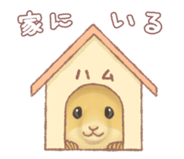 Lovely tiny hamsters and humorous hammy sticker #4069723