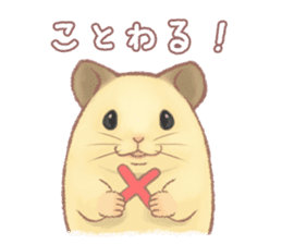 Lovely tiny hamsters and humorous hammy sticker #4069725