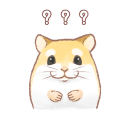 Lovely tiny hamsters and humorous hammy sticker #4069731
