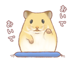 Lovely tiny hamsters and humorous hammy sticker #4069732
