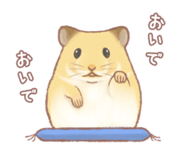 Lovely tiny hamsters and humorous hammy sticker #4069732
