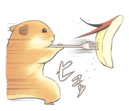 Lovely tiny hamsters and humorous hammy sticker #4069735