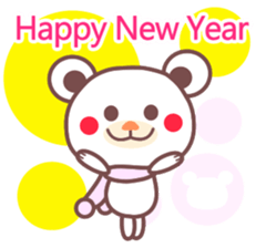 Happy New Year -Chocolate bear- sticker #4070026
